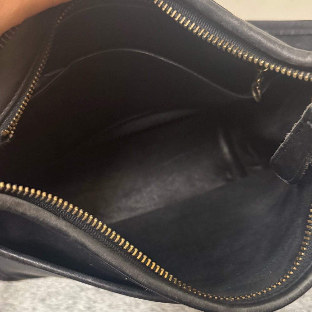 Coach Black Leather Crossbody Bag vintage - Picture 9 of 10